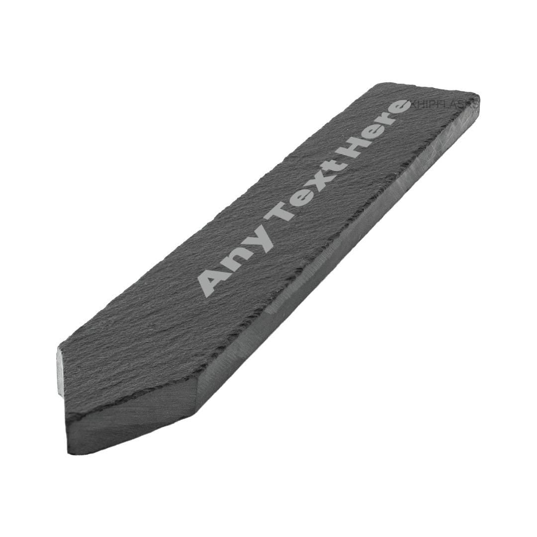 Personalised Slate Memorial Plant Marker: Engraved Garden Decor Customise with Any Text