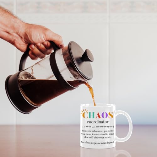 Chaos Coordinator Gifts Appreciation for Boss | Ceramic Coffee Mug | 11 OZ