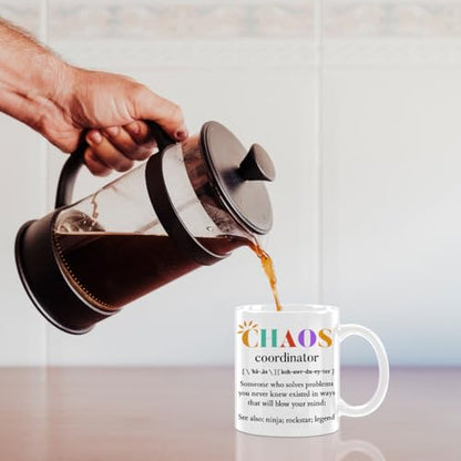 Chaos Coordinator Gifts Appreciation for Boss | Ceramic Coffee Mug | 11 OZ