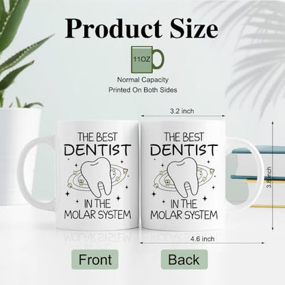 RZHV The Best Dentist In Molar System Funny | Ceramic Coffee Mug | 11 OZ