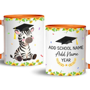 Custom Happy Graduation Zebra Accent | Customised Coffee Mug | 11 OZ