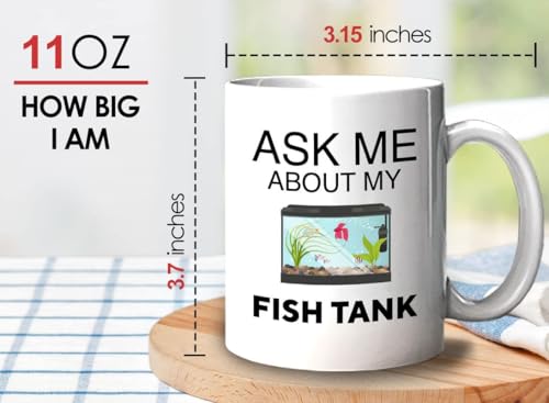 Bubble Hugs Fish Tank Lover Lovers Aquarist | Ceramic Coffee Mug | 11 OZ