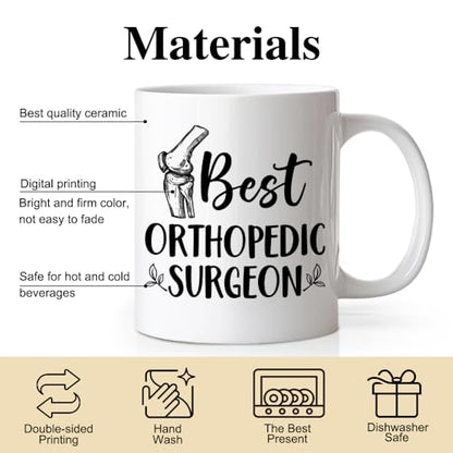 DYJYBMY Best Orthopedic Doctor Funny | Ceramic Coffee Mug | 11 OZ