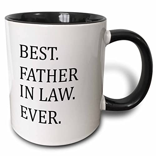 Best Father in Law Ever | Ceramic Coffee Mug | Father's Day Gift | Stylish Printed Design | Tea & Coffee Cup | 11oz | Black Two-Tone Design