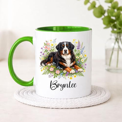 Customized Bernese Mountain with Name | Customised Coffee Mug | 11 OZ