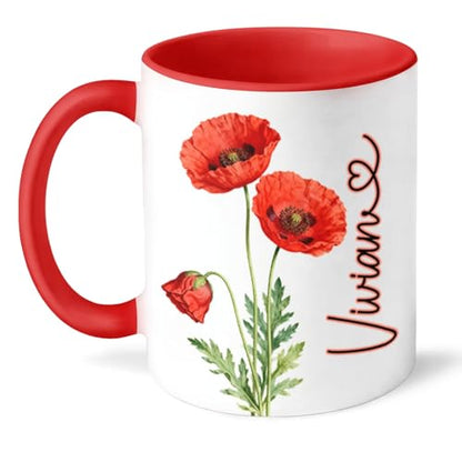 Personalized Poppy for Friend Coworker Dad | Customised Coffee Mug | 11 OZ