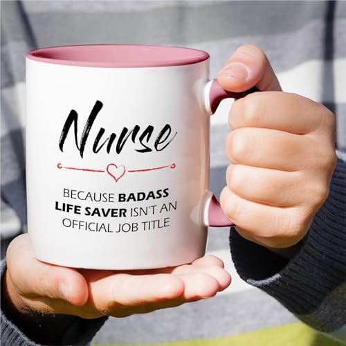Funny Nurse cause Badass Life Saver Graduate | Ceramic Coffee Mug | 11 OZ