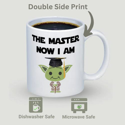 Suchmugs Masters Degree The Master Now I Am | Ceramic Coffee Mug | 11 OZ