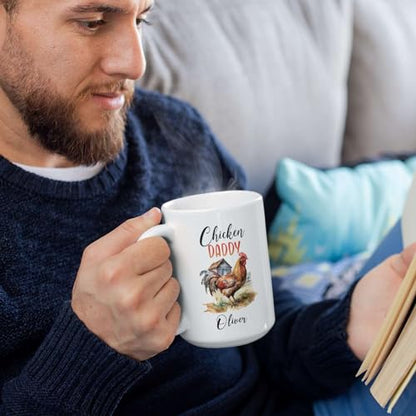 Customized Chicken Daddy Accent With Name | Customised Coffee Mug | 11 OZ