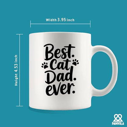 Best Cat Dad Ever Lover Gifts Father s Day | Ceramic Coffee Mug | 11 OZ