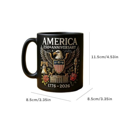 U S 250th Anniversary 1776-2026 Celebrates | Ceramic Coffee Mug | 11 OZ