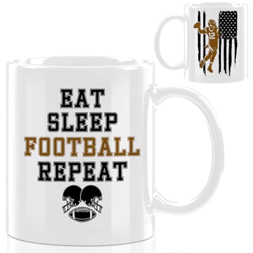 American Football with Handle Novelty for Men | Ceramic Coffee Mug | 11 OZ