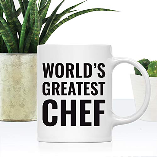 Gift for Men or Women World s Greatest Chef | Ceramic Coffee Mug | 11 OZ