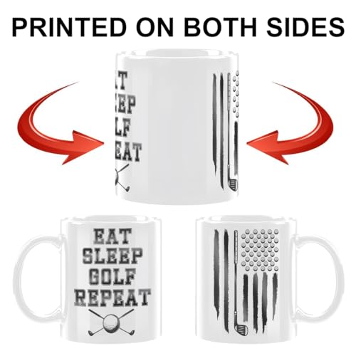 Golf Gifts for Men Golfers with Handle Novelty | Ceramic Coffee Mug | 11 OZ