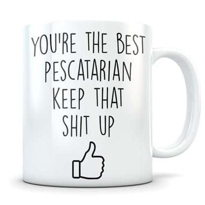 Pescatarian gift appreciation graduation | Ceramic Coffee Mug | 11 OZ