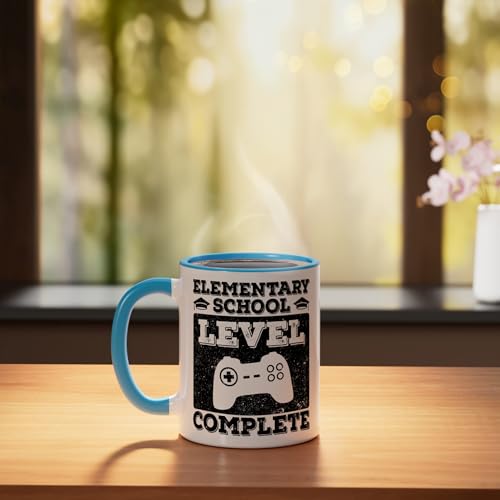 Elementary School Graduation Boys Level Funny | Ceramic Coffee Mug | 11 OZ