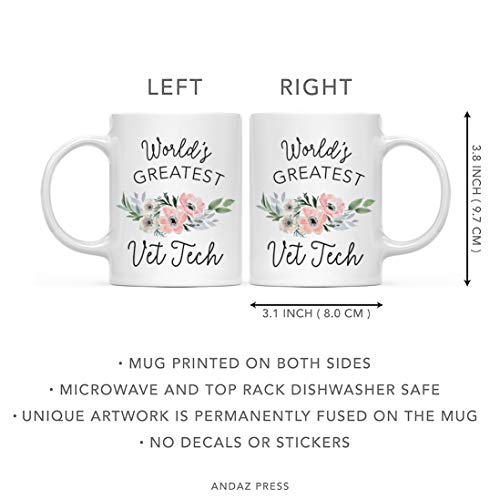 Gift for Women World s Greatest Vet Tech | Ceramic Coffee Mug | 11 OZ