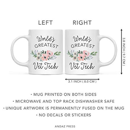 Gift for Women World s Greatest Vet Tech | Ceramic Coffee Mug | 11 OZ