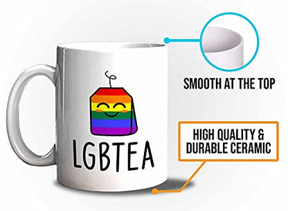 Bubble Hugs LGBT LGBTEA Lesbian LGBTQ | Ceramic Coffee Mug | 11 OZ
