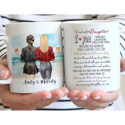 Custom Daughter Gift from Mom Personalized | Customised Coffee Mug | 11 OZ