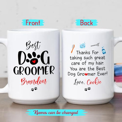 Personalized Dog Grooming Best Groomer | Customised Coffee Mug | 11 OZ
