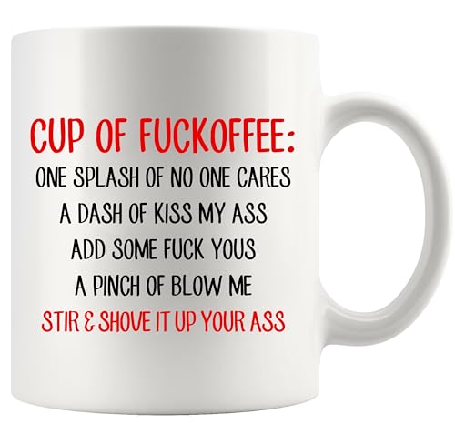 Fuckoffee Fuck Off Sarcastic Gifts to | Ceramic Coffee Mug | 11 OZ