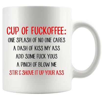 Fuckoffee Fuck Off Sarcastic Gifts to | Ceramic Coffee Mug | 11 OZ