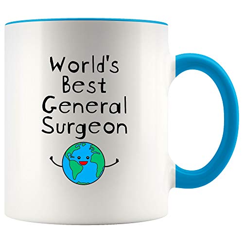 World s Best General Surgeon with Color Accent | Ceramic Coffee Mug | 11 OZ