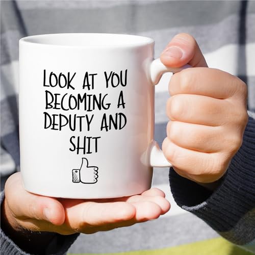 Funny for New Deputy Sheriffs Birthday | Ceramic Coffee Mug | 11 OZ