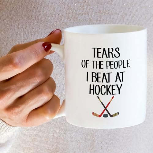 Funny Hockey Player Tears Of The People I Beat | Ceramic Coffee Mug | 11 OZ