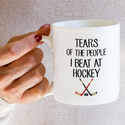 Funny Hockey Player Tears Of The People I Beat | Ceramic Coffee Mug | 11 OZ
