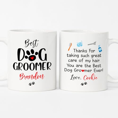 Personalized Dog Grooming Best Groomer | Customised Coffee Mug | 11 OZ