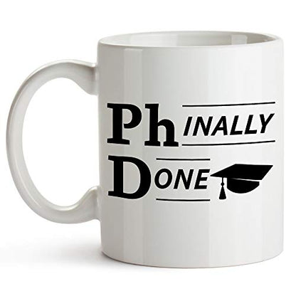 Phinally Done PhD Gifts for graduates Funny | Ceramic Coffee Mug | 11 OZ
