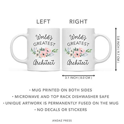 Gift for Women World s Greatest Architect | Ceramic Coffee Mug | 11 OZ