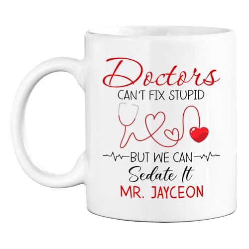 Personalized Doctor We Can Sedate It Teacup | Customised Coffee Mug | 11 OZ