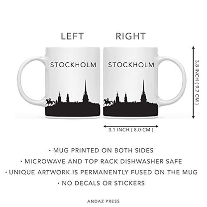 Tourist Travel Souvenir Gift Stockholm Sweden | Ceramic Coffee Mug | 11 OZ