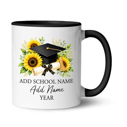 Custom Graduation Cap Personalized School | Customised Coffee Mug | 11 OZ