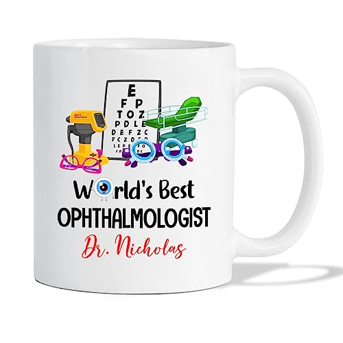 Personalized World s Best Ophthalmologist | Customised Coffee Mug | 11 OZ