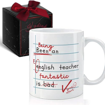 Funny English Teacher Appreciation Gifts | Ceramic Coffee Mug | 11 OZ