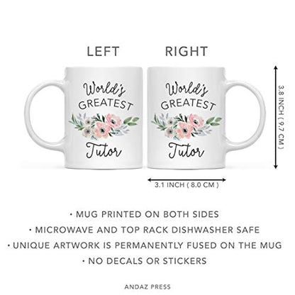 Gift for Women World s Greatest Tutor Bohemian | Ceramic Coffee Mug | 11 OZ
