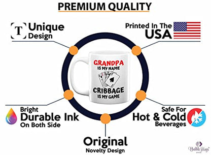 Cribbage Grandpa is my name Card Game Classic | Ceramic Coffee Mug | 11 OZ
