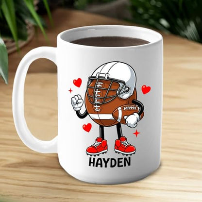 Football Player Gift For Sport Lovers Him | Customised Coffee Mug | 11 OZ