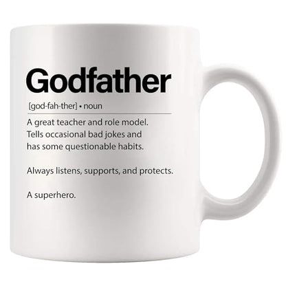 Godfather Definition Gifts from Godchild | Ceramic Coffee Mug | 11 OZ