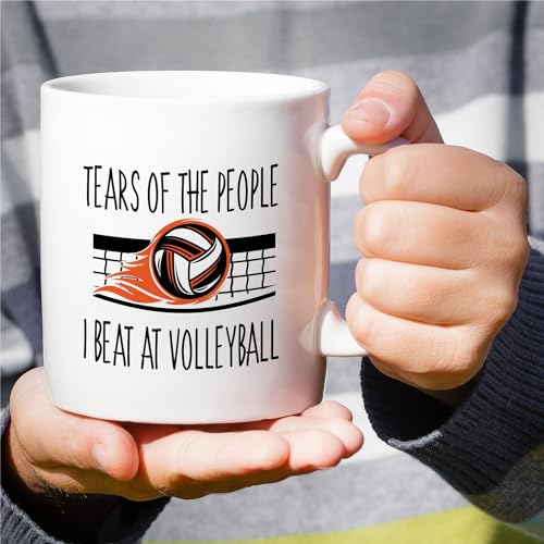 Funny Tears of the People I Beat at Volleyball | Ceramic Coffee Mug | 11 OZ