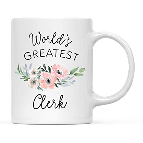Gift for Women World s Greatest Clerk Bohemian | Ceramic Coffee Mug | 11 OZ
