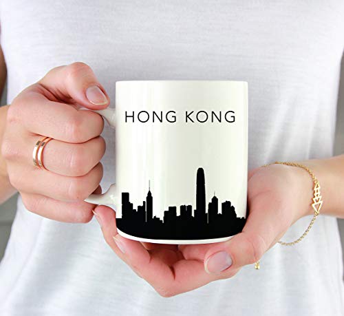 Tourist Travel Souvenir Gift Hong Kong Skyline | Ceramic Coffee Mug | 11 OZ