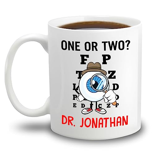 Personalized Eye Chart Alphabet Gift With | Customised Coffee Mug | 11 OZ