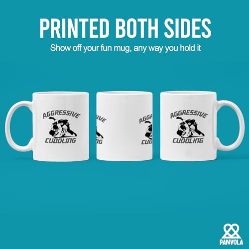 Jiu Jitsu Aggressive Cuddling Funny Gifts | Ceramic Coffee Mug | 11 OZ