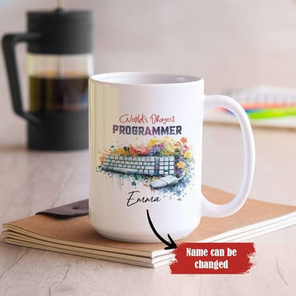 Floral Mouse And Keyboard Design | Customised Coffee Mug | 11 OZ