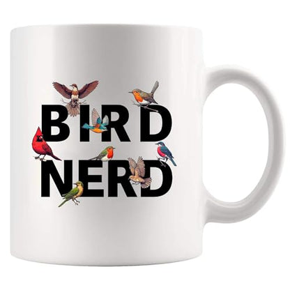 Bird Nerd Lover Gifts For Women Men | Ceramic Coffee Mug | 11 OZ